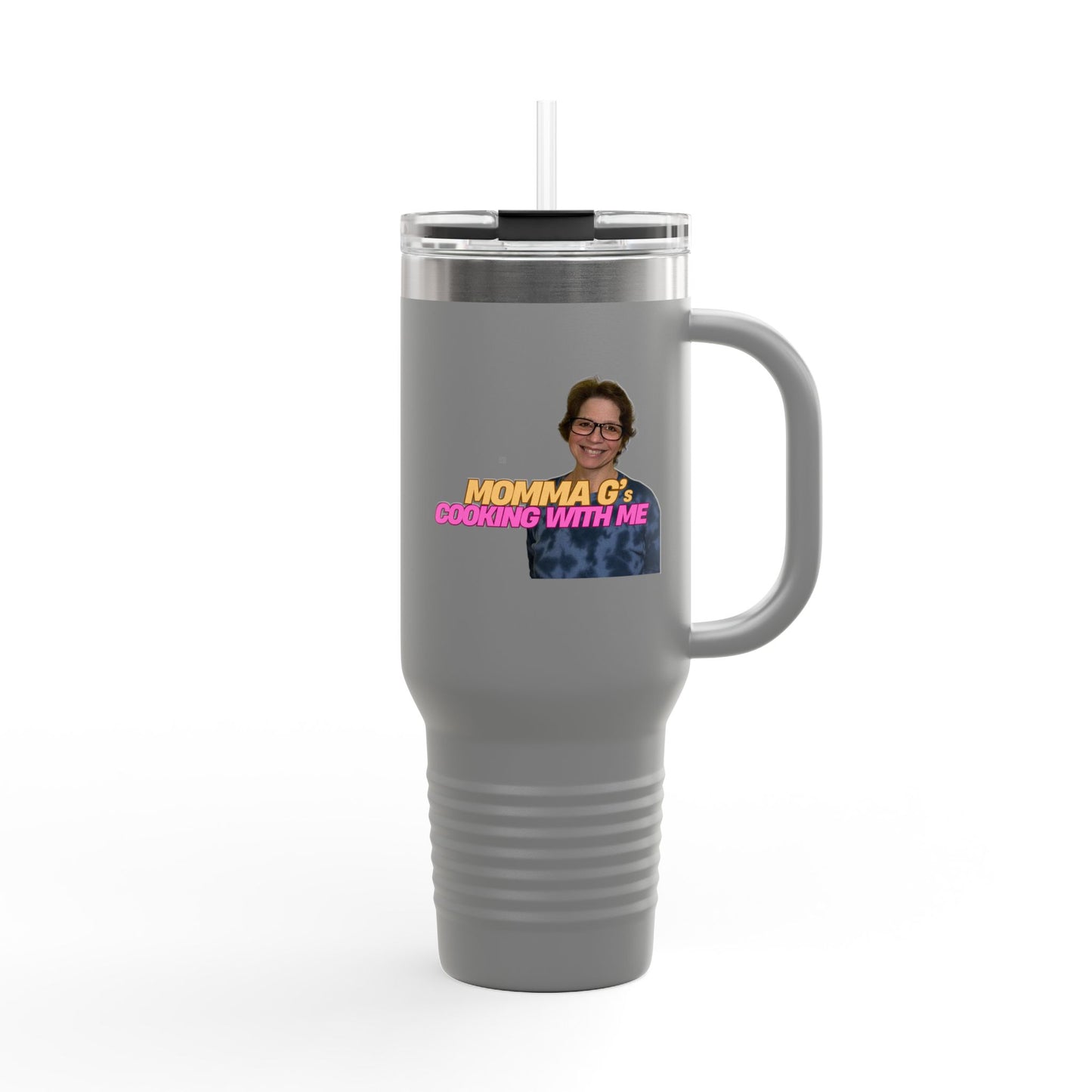 Momma G's 40oz Insulated Travel Mug with Straw & Lid