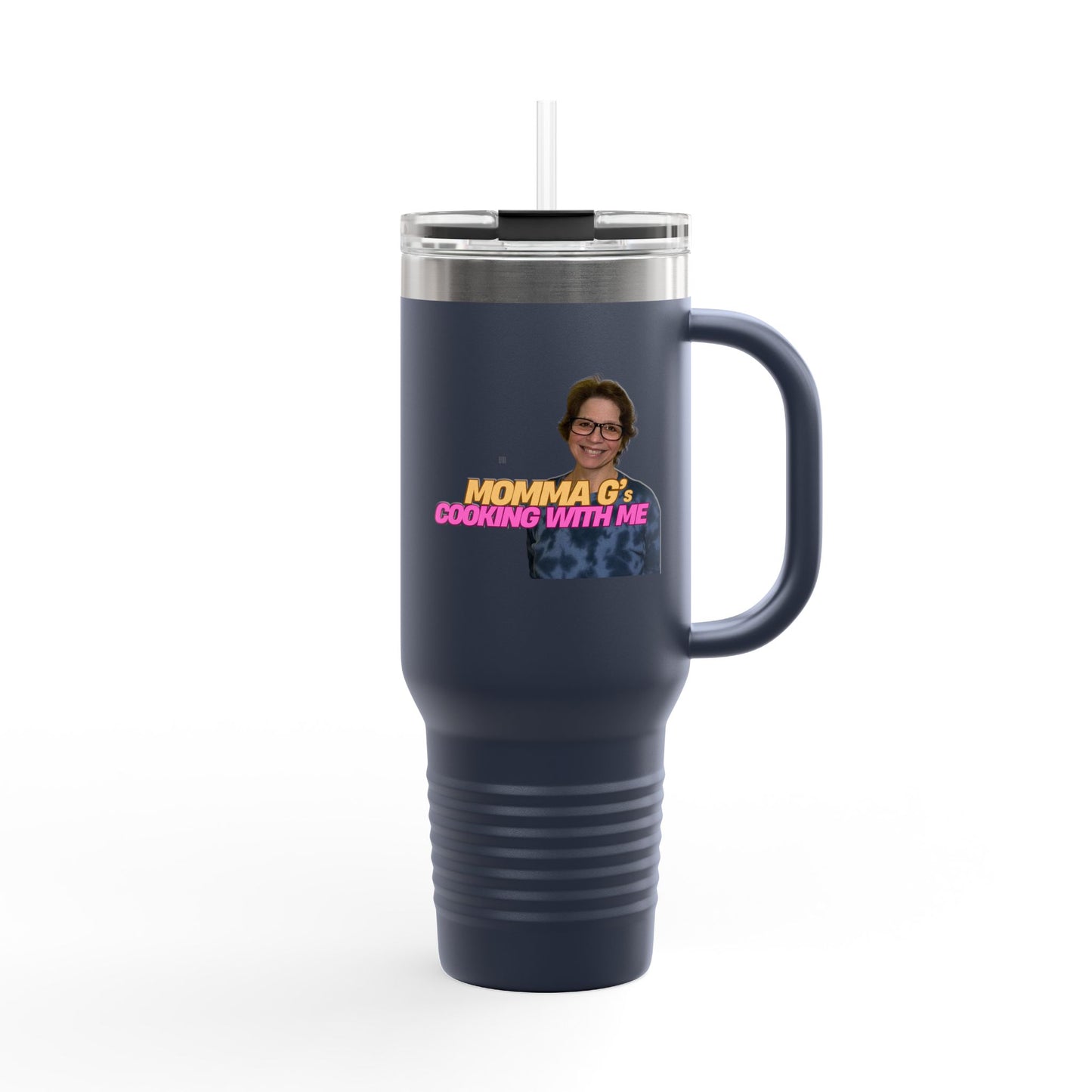 Momma G's 40oz Insulated Travel Mug with Straw & Lid