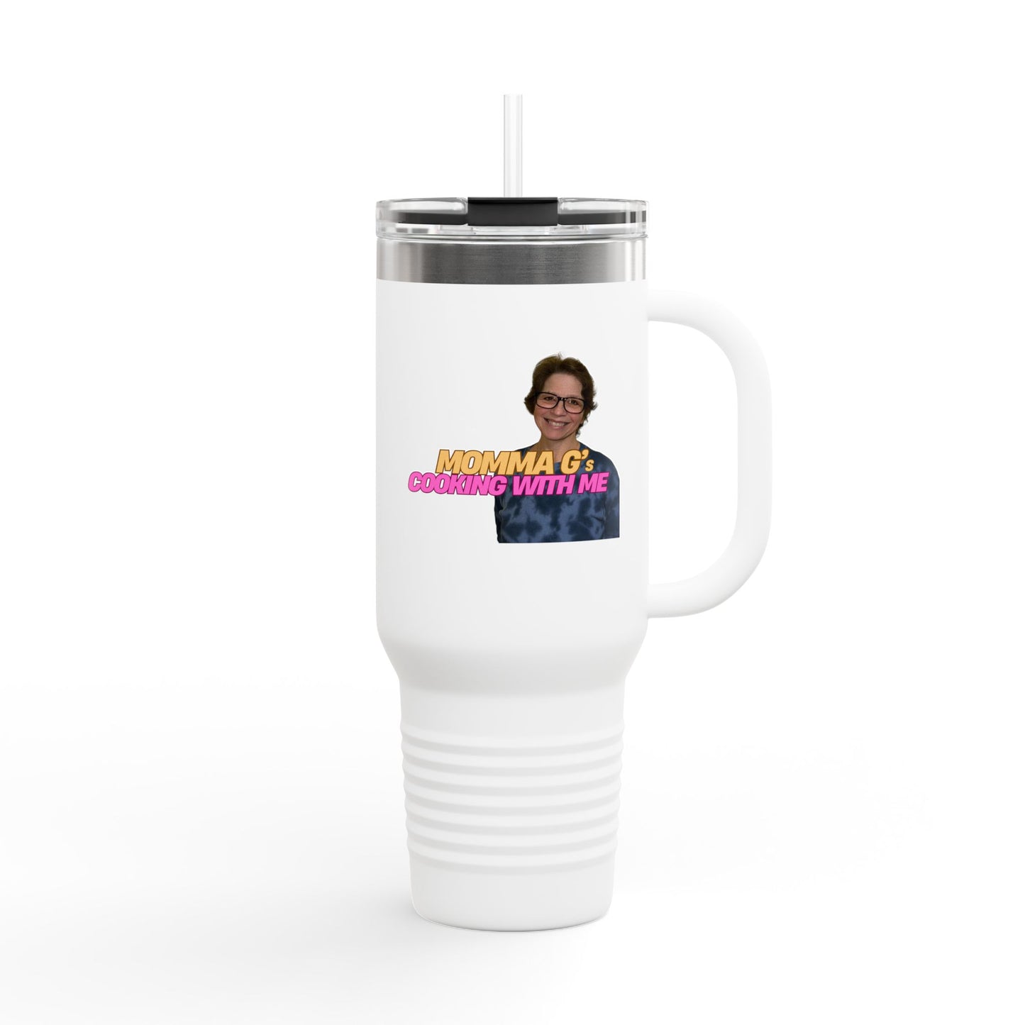 Momma G's 40oz Insulated Travel Mug with Straw & Lid