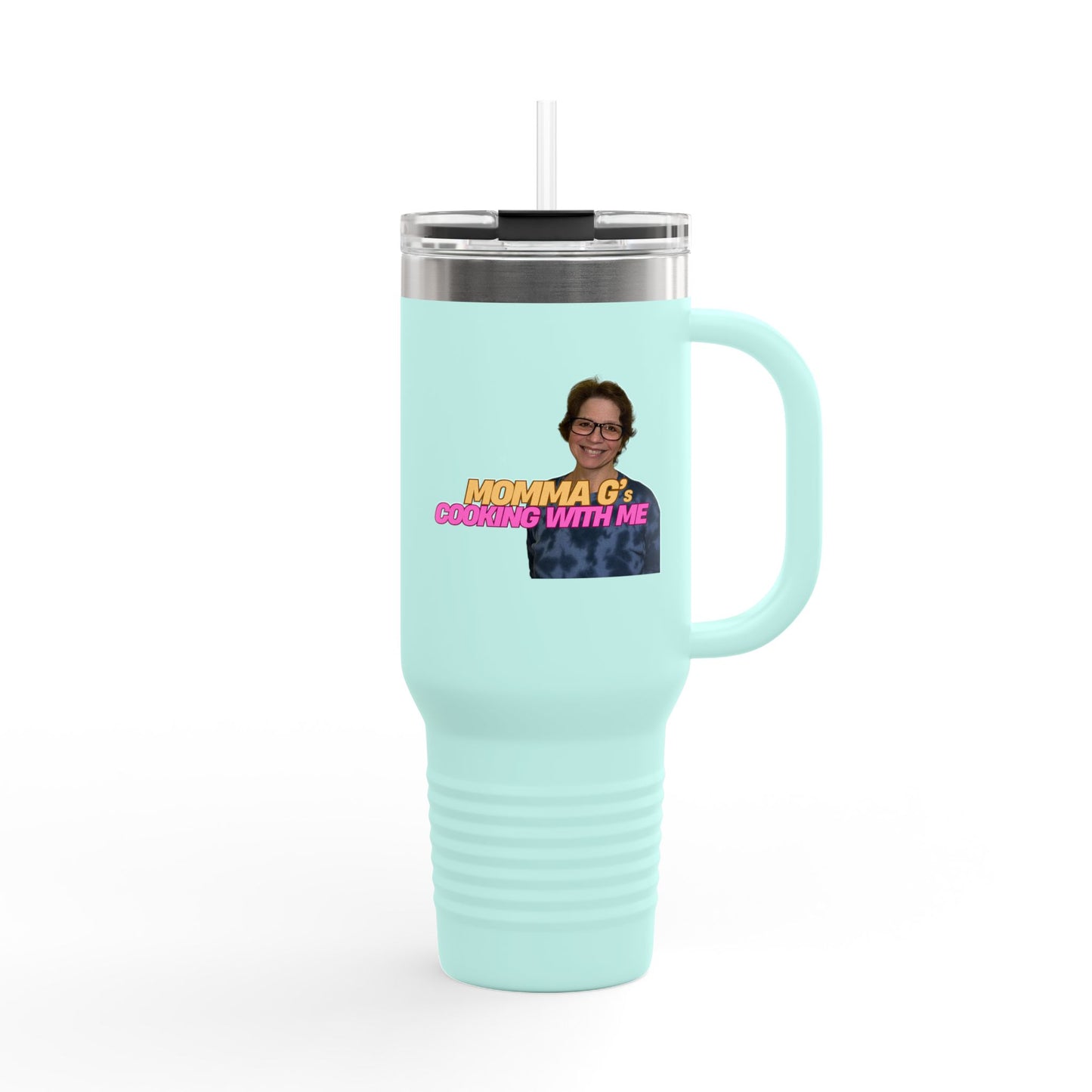 Momma G's 40oz Insulated Travel Mug with Straw & Lid